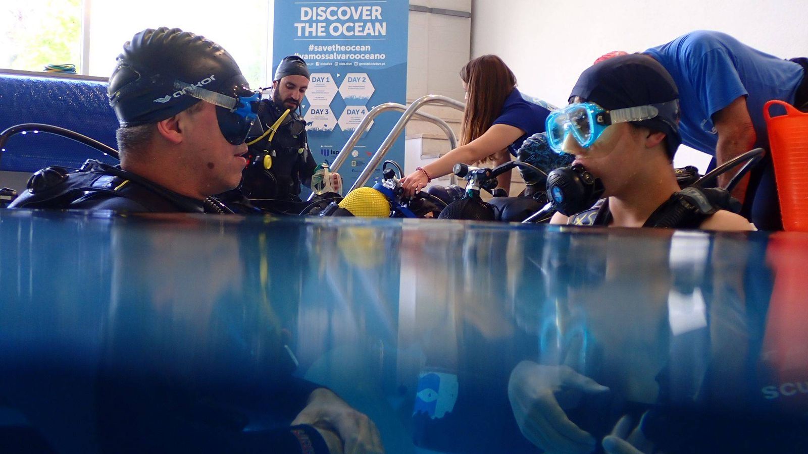 Atividades educativas subaquáticas exclusivas do Kids Dive