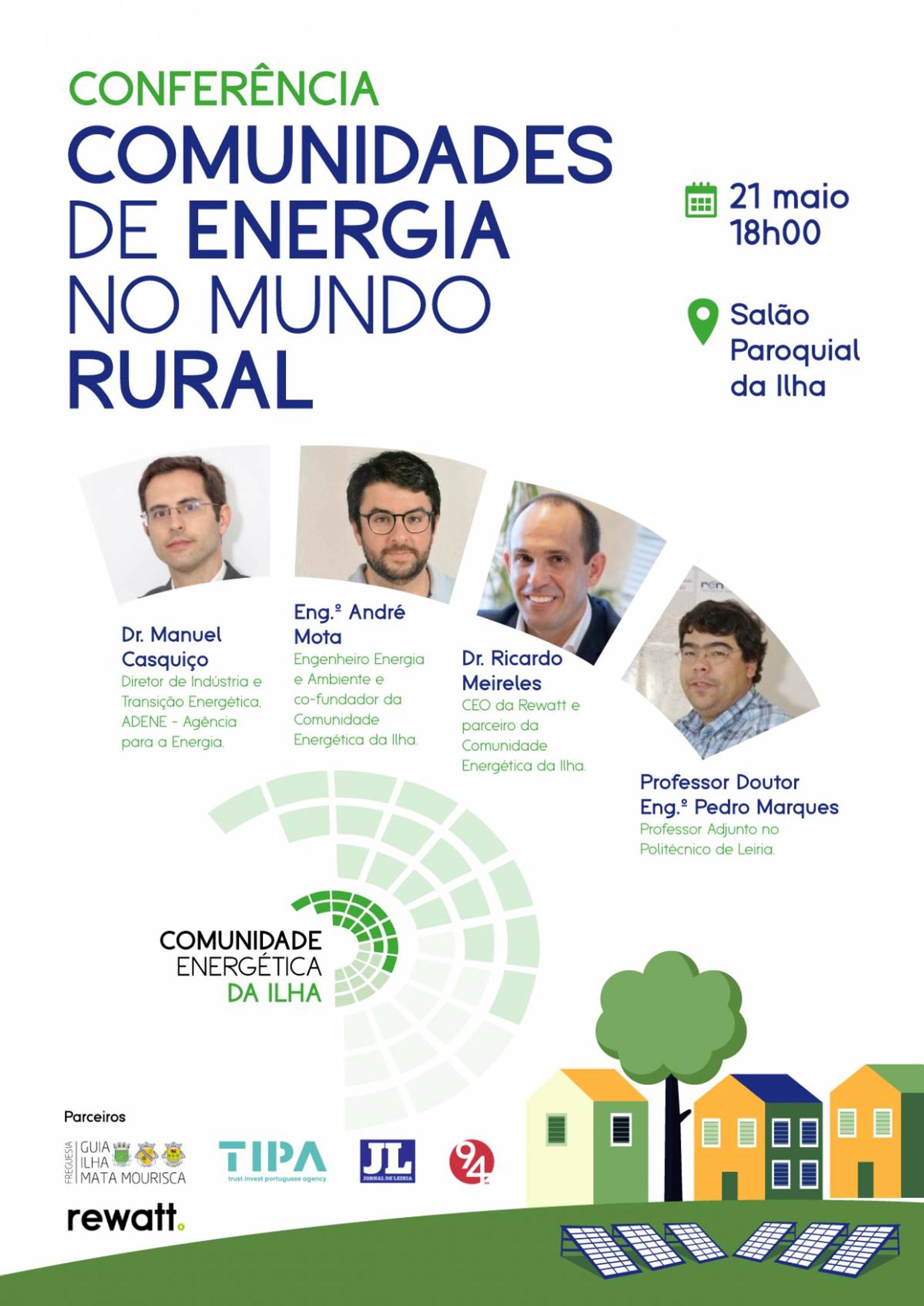 Cartaz de conferência sobre Comunidades de Energia no Mundo Rural