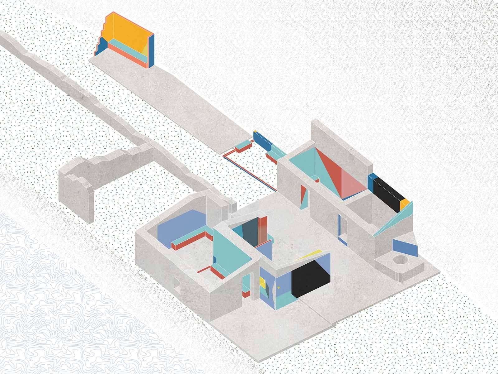Axonometria das Ruínas © paulo moreira architectures