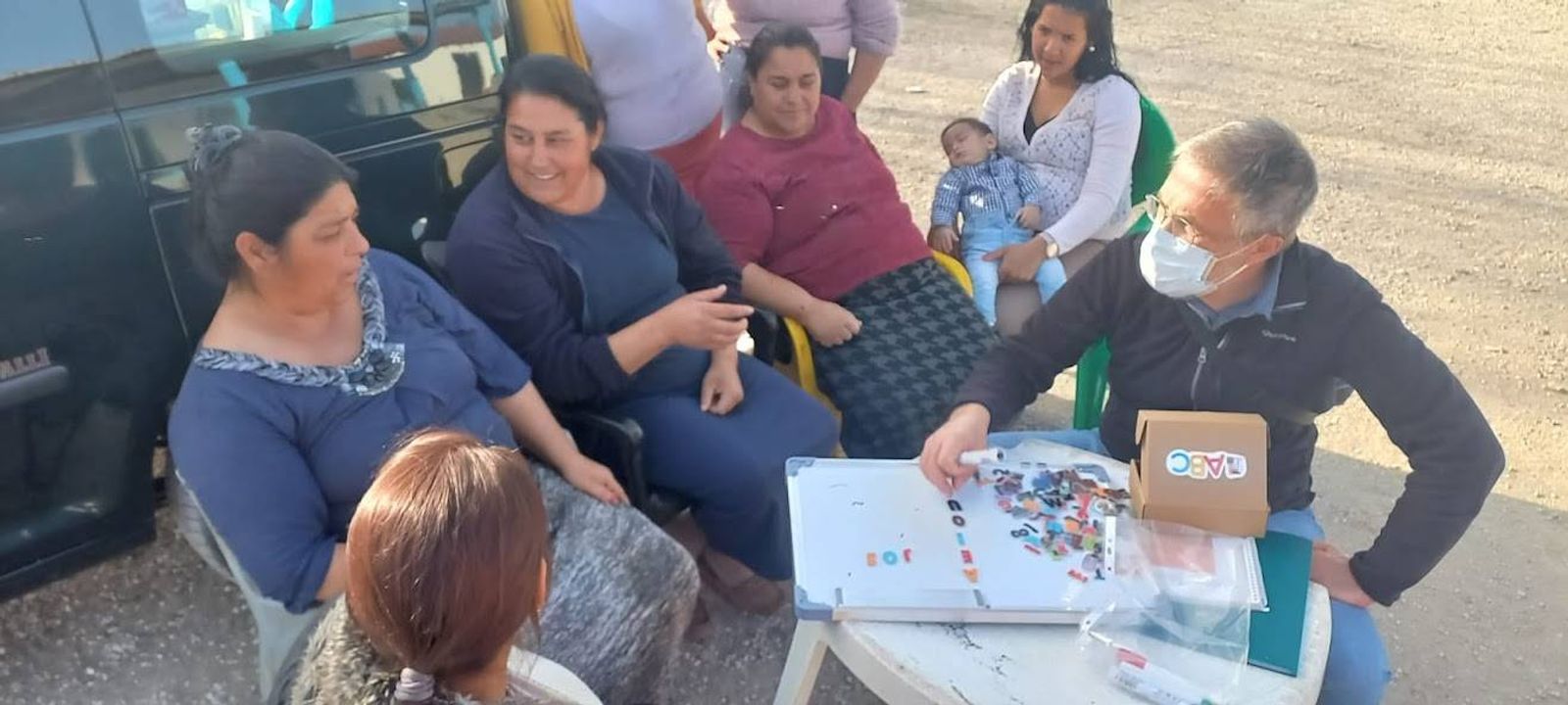Sessão de alfabetização no bairro do Espadanal, Moura 